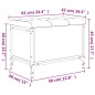 vidaXL Banco con almacenaje madera ingeniería roble marrón 62x42x45 cm