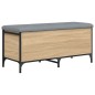 vidaXL Banco con almacenaje madera ingeniería roble Sonoma 102x42x45cm vidaXL Banco con almacenaje madera ingeniería roble Sonoma 102x42x45cm