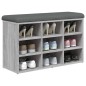 vidaXL Banco zapatero madera de ingeniería gris Sonoma 82x32x50 cm vidaXL Banco zapatero madera de ingeniería gris Sonoma 82x32x50 cm