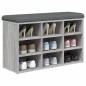 vidaXL Banco zapatero madera de ingeniería gris Sonoma 82x32x50 cm vidaXL Banco zapatero madera de ingeniería gris Sonoma 82x32x50 cm
