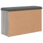vidaXL Banco zapatero madera de ingeniería gris Sonoma 82x32x50 cm vidaXL Banco zapatero madera de ingeniería gris Sonoma 82x32x50 cm