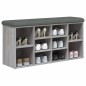 vidaXL Banco zapatero madera de ingeniería gris Sonoma 102x32x50 cm vidaXL Banco zapatero madera de ingeniería gris Sonoma 102x32x50 cm