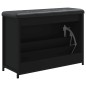 vidaXL Banco zapatero con cajón abatible negro 82x32x56 cm vidaXL Banco zapatero con cajón abatible negro 82x32x56 cm
