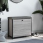 vidaXL Banco zapatero con cajón abatible gris Sonoma 62x32x56 cm vidaXL Banco zapatero con cajón abatible gris Sonoma 62x32x56 cm
