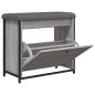 vidaXL Banco zapatero con cajón abatible gris Sonoma 62x32x56 cm vidaXL Banco zapatero con cajón abatible gris Sonoma 62x32x56 cm