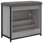vidaXL Banco zapatero con cajón abatible gris Sonoma 62x32x56 cm vidaXL Banco zapatero con cajón abatible gris Sonoma 62x32x56 cm