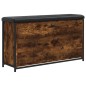 vidaXL Banco zapatero con cajón abatible roble ahumado 102x32x56 cm vidaXL Banco zapatero con cajón abatible roble ahumado 102x32x56 cm