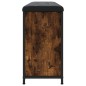 vidaXL Banco zapatero con cajón abatible roble ahumado 102x32x56 cm vidaXL Banco zapatero con cajón abatible roble ahumado 102x32x56 cm