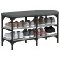 vidaXL Banco zapatero madera de ingeniería gris Sonoma 82x32x47 cm vidaXL Banco zapatero madera de ingeniería gris Sonoma 82x32x47 cm
