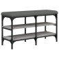 vidaXL Banco zapatero madera de ingeniería gris Sonoma 82x32x47 cm vidaXL Banco zapatero madera de ingeniería gris Sonoma 82x32x47 cm