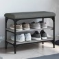vidaXL Banco zapatero madera de ingeniería gris Sonoma 62x32x47 cm vidaXL Banco zapatero madera de ingeniería gris Sonoma 62x32x47 cm