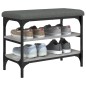 vidaXL Banco zapatero madera de ingeniería gris Sonoma 62x32x47 cm vidaXL Banco zapatero madera de ingeniería gris Sonoma 62x32x47 cm