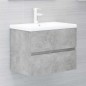 vidaXL Mueble con lavabo madera de ingeniería gris hormigón vidaXL Mueble con lavabo madera de ingeniería gris hormigón