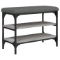 vidaXL Banco zapatero madera de ingeniería gris Sonoma 62x32x47 cm vidaXL Banco zapatero madera de ingeniería gris Sonoma 62x32x47 cm
