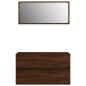 vidaXL Set de muebles baño 2 pzas madera contrachapada marrón roble vidaXL Set de muebles baño 2 pzas madera contrachapada marrón roble
