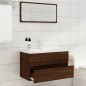 vidaXL Set de muebles baño 2 pzas madera contrachapada marrón roble vidaXL Set de muebles baño 2 pzas madera contrachapada marrón roble