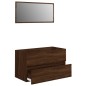 vidaXL Set de muebles baño 2 pzas madera contrachapada marrón roble vidaXL Set de muebles baño 2 pzas madera contrachapada marrón roble
