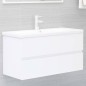vidaXL Mueble con lavabo madera de ingeniería blanco vidaXL Mueble con lavabo madera de ingeniería blanco
