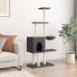 vidaXL Rascador para gatos con postes de sisal gris oscuro 145 cm