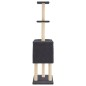 vidaXL Rascador para gatos con postes de sisal gris oscuro 145 cm