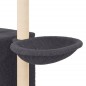 vidaXL Rascador para gatos con postes de sisal gris oscuro 145 cm