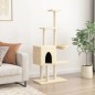 vidaXL Rascador para gatos con postes de sisal color crema 145 cm vidaXL Rascador para gatos con postes de sisal color crema 145 cm