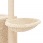 vidaXL Rascador para gatos con postes de sisal color crema 145 cm vidaXL Rascador para gatos con postes de sisal color crema 145 cm