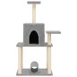 vidaXL Rascador para gatos con postes de sisal gris claro 122 cm vidaXL Rascador para gatos con postes de sisal gris claro 122 cm