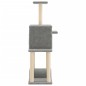 vidaXL Rascador para gatos con postes de sisal gris claro 122 cm vidaXL Rascador para gatos con postes de sisal gris claro 122 cm