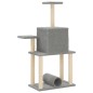 vidaXL Rascador para gatos con postes de sisal gris claro 122 cm vidaXL Rascador para gatos con postes de sisal gris claro 122 cm