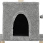 vidaXL Rascador para gatos con postes de sisal gris claro 122 cm vidaXL Rascador para gatos con postes de sisal gris claro 122 cm