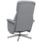 vidaXL Sillón reclinable con reposapiés tela gris claro
