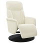 vidaXL Sillón reclinable con reposapiés terciopelo color crema vidaXL Sillón reclinable con reposapiés terciopelo color crema
