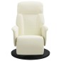 vidaXL Sillón reclinable con reposapiés terciopelo color crema vidaXL Sillón reclinable con reposapiés terciopelo color crema