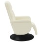 vidaXL Sillón reclinable con reposapiés terciopelo color crema vidaXL Sillón reclinable con reposapiés terciopelo color crema