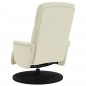 vidaXL Sillón reclinable con reposapiés terciopelo color crema vidaXL Sillón reclinable con reposapiés terciopelo color crema