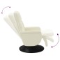 vidaXL Sillón reclinable con reposapiés terciopelo color crema vidaXL Sillón reclinable con reposapiés terciopelo color crema