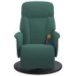 vidaXL Sillón reclinable masaje con reposapiés terciopelo verde oscuro vidaXL Sillón reclinable masaje con reposapiés terciopelo verde oscuro