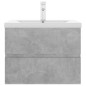 vidaXL Mueble con lavabo madera de ingeniería gris hormigón vidaXL Mueble con lavabo madera de ingeniería gris hormigón