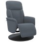 vidaXL Sillón reclinable con reposapiés terciopelo gris oscuro vidaXL Sillón reclinable con reposapiés terciopelo gris oscuro