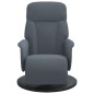 vidaXL Sillón reclinable con reposapiés terciopelo gris oscuro vidaXL Sillón reclinable con reposapiés terciopelo gris oscuro