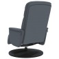 vidaXL Sillón reclinable con reposapiés terciopelo gris oscuro vidaXL Sillón reclinable con reposapiés terciopelo gris oscuro