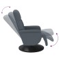 vidaXL Sillón reclinable con reposapiés terciopelo gris oscuro vidaXL Sillón reclinable con reposapiés terciopelo gris oscuro