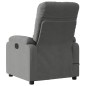 vidaXL Sillón reclinable masaje eléctrico tela microfibra gris oscuro