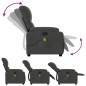 vidaXL Sillón reclinable masaje eléctrico tela microfibra gris oscuro