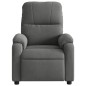 vidaXL Sillón reclinable masaje eléctrico tela microfibra gris oscuro