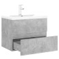 vidaXL Mueble con lavabo madera de ingeniería gris hormigón vidaXL Mueble con lavabo madera de ingeniería gris hormigón