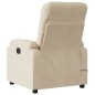 vidaXL Sillón reclinable masaje eléctrico tela microfibra color crema vidaXL Sillón reclinable masaje eléctrico tela microfibra color crema