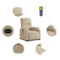 vidaXL Sillón reclinable masaje eléctrico tela microfibra color crema vidaXL Sillón reclinable masaje eléctrico tela microfibra color crema