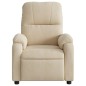 vidaXL Sillón reclinable masaje eléctrico tela microfibra color crema vidaXL Sillón reclinable masaje eléctrico tela microfibra color crema